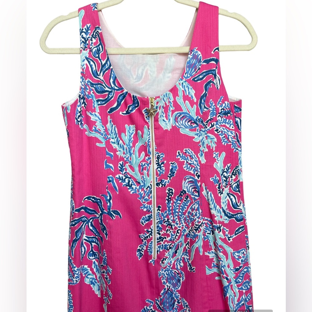 Lilly Pulitzer ⢠Shift Mini Dress ⢠Pink Blue ⢠Vacation Size 2 Fits Size 4 - Picture 6 of 15